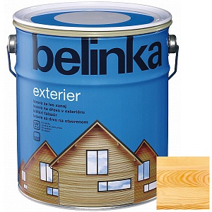 Лазурное покрытие для защиты древесины снаружи помещений "BELINKA EXTERIER", прозрачный (№61), 10л