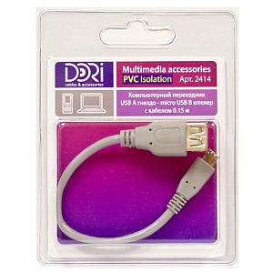 Переходник USB A штекер-micro USB B штекер