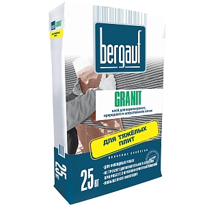 Клей для крупноформатной и тяжелой плитки Bergauf Granit, 25 кг