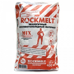 Противогололедный реагент Rockmelt Mix (до -30°С), 20кг