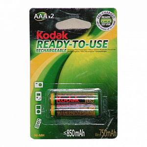 Аккумулятор AAA (HR03) "Kodak", 850mAh, 2шт/уп