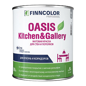 Краска для стен и потолков "FINNCOLOR OASIS KITCHEN@GALLERY 7" база А (0,9л)