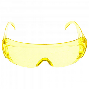 Очки защитные, жёлтые, открытого типа, ударопрочный поликарбонат "СИБРТЕХ"