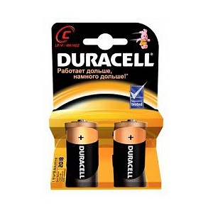 Батарейка C LR14 "Duracell", 2шт/уп